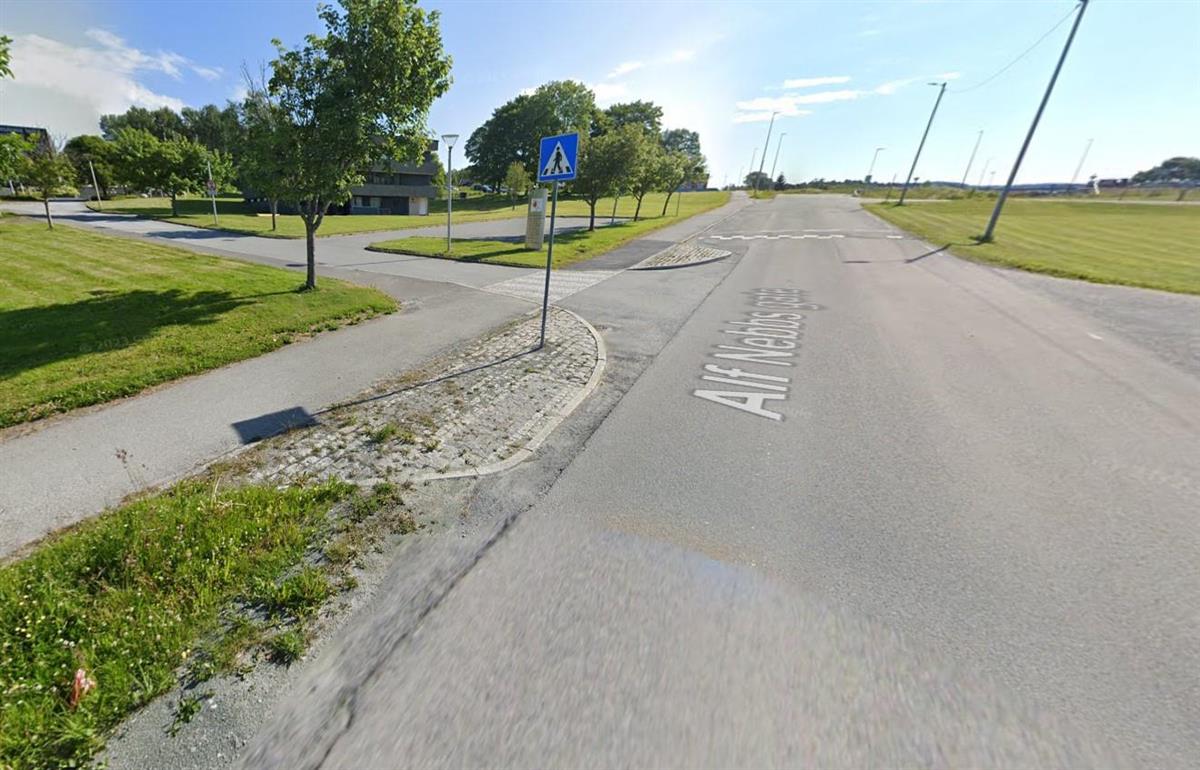 Viser veikrysset som blir stengt - Klikk for stort bilde